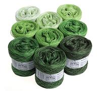 Farbverlaufsgarn Bobbel Candy Box 4Fädig Waldmeisterbowle Mini Box - Gesamt 1140m/300g - 4Fach