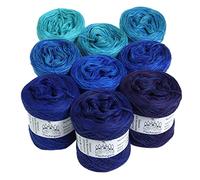 Farbverlaufsgarn Bobbel Candy Box 4Fädig Wolle Strickwolle Häkeln Box (Blaubeere, XL Box - Gesamt 3800m/1000g - 4Fach)