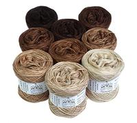 Farbverlaufsgarn Bobbel Candy Box 4Fädig Wolle Strickwolle Häkeln Box (Nougatzunge, Mini Box - Gesamt 1140m/300g - 4Fach)