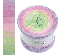 Farbverlaufsgarn Bobbel Crazy 300g - 1140m 4Fädig Wolle Strickwolle Häkeln (Crazy 35 - Amethyst/Libelle außen)