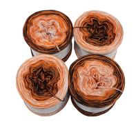 Farbverlaufsgarn Cupcakes - Pumpkin Gesamt 280g 3Fädig 4x 350m wolle bobbel colour gradient