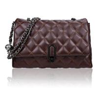 Farcauo Crossbody Taschen für Frauen Dunkelbraun Quilted Umhängetasche, Elegante Crossbody Trendige Schultertasche und Handtasche Geldbörse für Damen