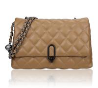 Farcauo Crossbody Taschen für Frauen Hellbraun Quilted Umhängetasche, Elegante Crossbody Trendige Schultertasche und Handtasche Geldbörse für Damen