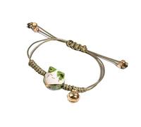 FAREASTSHOP 3 Stück Armband Feng Shui Mignon Armband Chat in Keramik,Armband von Glück Hand getrennt mit Uhr,Nette Feng Shui String Armband,Katze Lucky Cat Armband,Für Neujahr,Schmuck