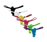 Faringoto Herren-Höschen mit niedriger Taille, Netzstoff, hochgedrehte Tangas, kleine T-Hose, 6 Paar., M