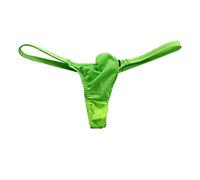 Faringoto Herren-Höschen mit niedriger Taille, Netzstoff, hochgedrehte Tangas, kleine T-Hose, grün, L