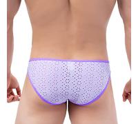 Faringoto Herren Low Rise Slip Thong Dessous Stretch Mesh Slip Bikini Unterwäsche, violett, XL