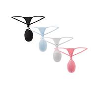 Faringoto Herren-Netz-Tanga, Mini-Bikini, Jockstrap-Dessous, niedrige Taille, G-String, Gay-Höschen, Herren-Unterwäsche mit T-Rücken, 4 Farben, Small