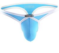 Faringoto Herren Sexy G-String Tangas Bikini Gay Herren Unterwäsche Herren T-Back Tanga, blau, XL