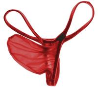 Faringoto Herren-Stringtanga-Unterwäsche - Sexy Mode-Tasche mit niedriger Taille, ultradünn, atmungsaktiv und dehnbar, Rot/Ausflug, einfarbig (Getaway Solids), Medium