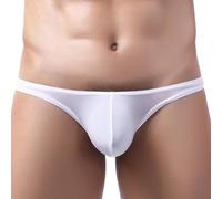 Faringoto Ultra Thin Thong Herren Sexy Panties Stretch Bequem Atmungsaktiv T-Form Hip Panty, Weiss/opulenter Garten, X-Large