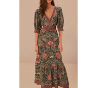 FARM Rio Arabesque Floral Green Maxi Dress Größe: XL | Maxikleider Outlet | Damen | Grün