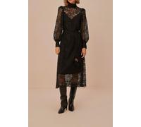 FARM Rio Lace Black Midi Dress Größe: S | Midikleider Outlet | Damen | Schwarz