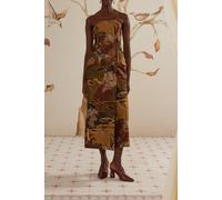 FARM Rio Savana Dream Caramel Strapless Buttonned Midi Dres Größe: S | Midikleider Outlet | Damen | Braun