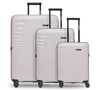 Farmhood Eco Edition 4 Rollen Kofferset 3-teilig mit Dehnfalte beige