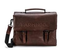 Farmhood Memphis Aktentasche XXL 3 Fächer Leder 39 cm dark brown (FH01003-03) braun