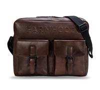 Farmhood Memphis Aktentaschen Messenger Leder 38 cm Laptopfach dark brown (FH01011-03) braun