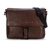 FARMHOOD Memphis Damen/Herren Leder Aktentasche mit Schnallenverschluss | Messenger Bag mit Steckfächern und Stiftelaschen |mittelgroße Dokumententasche 32 cm mit Reißverschlussfach