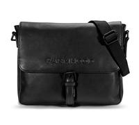 FARMHOOD Memphis Damen/Herren Leder Aktentasche mit Schnallenverschluss | Messenger Bag mit Steckfächern und Stiftelaschen |mittelgroße Dokumententasche 32 cm mit Reißverschlussfach