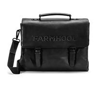 Farmhood Memphis Aktentasche XXL 3 Fächer Leder 39 cm black 2 (FH01003-2-01) grau