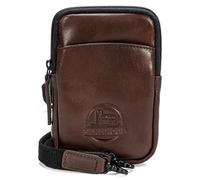 Farmhood Memphis Damen/Herren Leder Handytasche | mittelgroße Umhängetasche mit abnehm- & längenverstellbarem Trageriemen | 12 cm großer Crossbody Bag mit Hauptfach und Steckfach