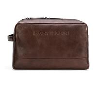 FARMHOOD Memphis Damen/Herren XL Leder Kulturbeutel | mit 2 Hauptfächern | Kosmetiktasche 30 cm