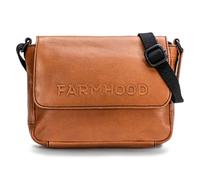 FARMHOOD Memphis Unisex Leder Umhängetasche | Crossbody Bag mit Reißverschlussfach auf der Rückseite | 22 cm mittelgroß Handtasche mit längenverstellbarem Riemen