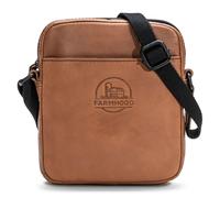FARMHOOD Nashville Damen/Herren Leder Umhängetasche | längenverstellbarer Schulterriemen & Reißverschlussfach | Crossbody Bag 18 cm