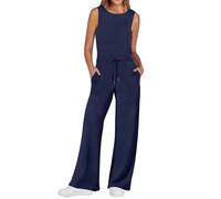 FaroLy Damen Plus Size Sherpa-Overall Solide Einstellbare Krawatte Riemen Ärmellose Jumpsuits Outfit Lounge Rompers mit Taschen (Color : Style7, Size : S)