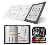 FARYODI Embroidery Stitch Book, DIY Embroidery Kit, Neu Tragbar Sticken Buch Set, Leichtes Embroidery Stitches Book Kit für Anfänger, Erwachsene, Hobby, Basteln, Familie