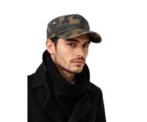 Fasbys Military Army Cadet Hat Men Women Unisex Cotton Flat Top Camo Baseball Cap Adjustable Daily Sports Camping Hat