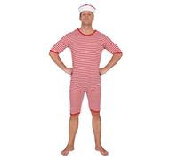 Faschingskostüm Herren Badeanzug rot (X-Large)