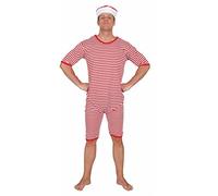 Faschingskostüm Herren Badeanzug rot (XX-Large)