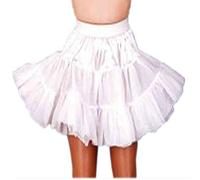 Faschingskostuem Petticoat weiß 2-lagig Gr. 44/46