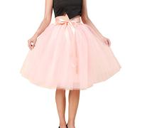 FaschingsKostüme Damen - Frauen Tüllröcke Knielanger Langer Tutu für Erwachsene geschichtet kurzer Abschlussball Party Midirock