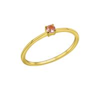 Fingerring "Gold 375 mit echtem pinken Saphir 3mm" Gr. 50, gelb, FASCINATION BY ELLEN K., Fingerringe, Damen, 050 (15,9), Gold, Fingerring (97827443-50) gelb