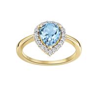 Fascination by Ellen K. Ring 585/- Gold Blautopas beh. blau 052 (16,6) Damen