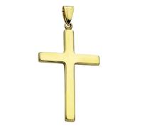 Kettenanhänger "Gold 333 Kreuz 41mm", gelb, FASCINATION BY ELLEN K., Schmuckanhänger, Damen, one-size, Gold, 1,2 g, Kettenanhänger (685044-0) gelb