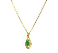 Fascination by Ellen K. Anhänger mit Kette 585/- Gold Smaragd grün gelb vergoldet Damen