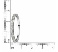 Fingerring "Gold 375 mit Zirkonia weiß" Gr. 16,5, weiß (weiß, weiß), FASCINATION BY ELLEN K., Fingerringe, Damen, 052 (16,6), Gold (13729342-16,5) weiß, weiß