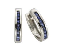 Fascination by Ellen K. Ohrringe 585/- Gold Saphir blau 0,8ct weiß Damen