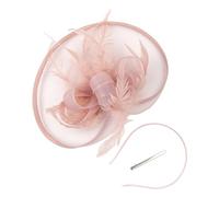 Fascinator Damen Hut Vintage Brautschleier Hochzeit Haarschmuck Feder Kopfschmuck Schleier Bankett Mesh Hut Karneval Haarspangen Elegant Haarclip Fasching Haarklammer Haarreif Zubehör(One Size)