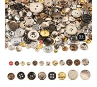 FASHEWELRY Kunstharzknöpfe, 7-25 mm, bunt, 2 Löcher, 4 Löcher, für Heimwerken, Stricken, Häkeln, Basteln, handgefertigt, 400-600 Stück, Hellbraun