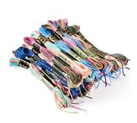 FASHEWELRY Stickgarn, 50 Knäuel, 0,5 mm, 10 Farben, Farbverlauf, Kreuzstichfäden, Armband, zum Nähen, Stricken, Sticken, Nähen, Kunst, Handwerk