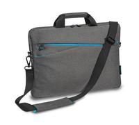 Pedea - Laptoptasche *Fashion* Notebook-Tasche bis 17,3 Zoll - Laptop Umhängetasche mit Schultergurt - Laptophülle grau - Notebooktasche für Damen & Herren
