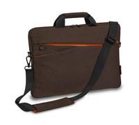 PEDEA Laptoptasche 17,3 Zoll (43,9cm) FASHION braun Notebook Umhängetasche mit Schultergurt