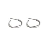 Fashion Charm 925 Sterling Silber Style Einfache glatte Ohrringe Creolen Luxus feiner Schmuck für Frauen Geschenk
