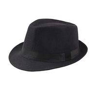 Fashion Classic Fedora Hut Wide Brim Flat Church Derby Cap Jazz Gentlemans Flat Hat Panama Hat for Men Women