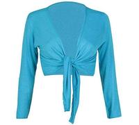 Fashion Essentials Damen Bolero mit langen Ärmeln Gr. 38-40, türkis