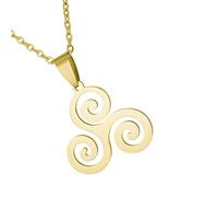 Fashion The Movie Teen Triskele Triskelion inspirierte Halskette für Damen, rund, Edelstahl, Film-Fan, Schmuck, cleveres Design